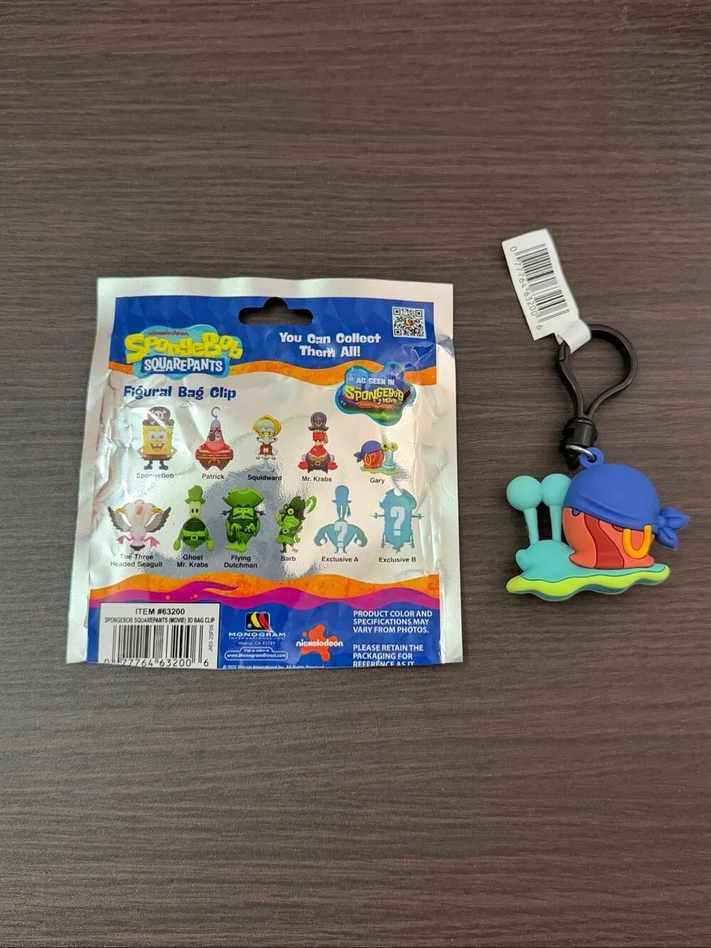 The SpongeBob Movie: Search for SquarePants Bag Clip Keychain - Gary